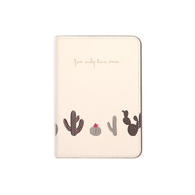 Animal and Plants Printing PU Leather Travel Passport Cover