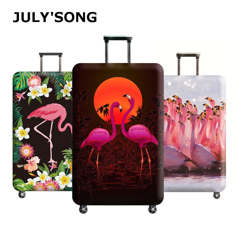 JULY'S SONG Flamingo Luggage Protective Cover For 18-32 inch
